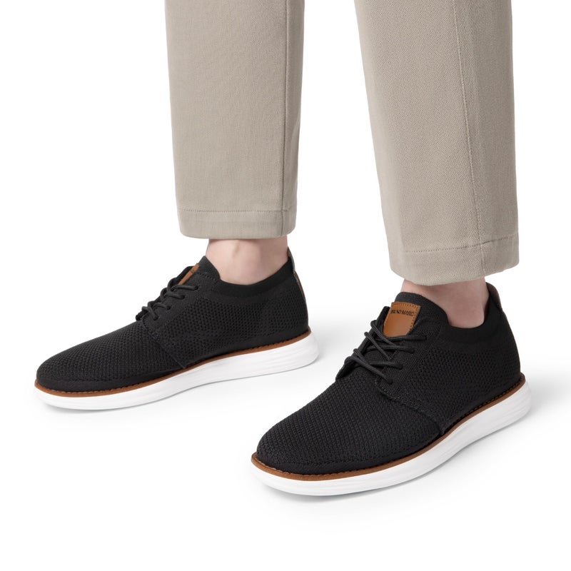 Bruno Marc Men's KnitFlex Breeze Mesh Sneakers Oxfords Lace-Up Lightweight Casual Walking Shoes,Size 8.5,Black,GRAND-01 - Image 5
